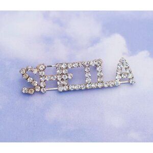 Vintage Sheila Rhinestone Brooch - S27
